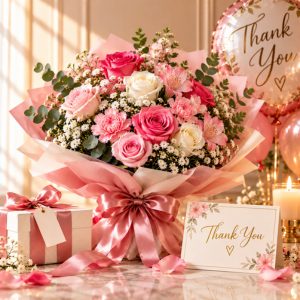 Thank you flowers and gift